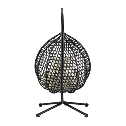U_STYLE Sturdy Hammock Chair with Stand, Durable Hanging Egg Chair with Rattan Weaving
