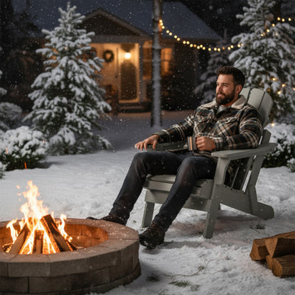 Oversize Embossed Wooden Outdoor Folding  Chair with Pre-Assembled BackRest & SeatBoard, Wood Patio Chair for Garden Backyard Porch Pool Deck Firepit