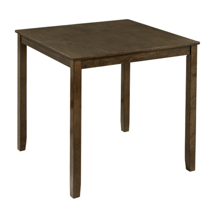 5-Piece Counter Height Dining Set with 4 Upholstered Chairs, Walnut Wood Table Set for Kitchen & Dining Room