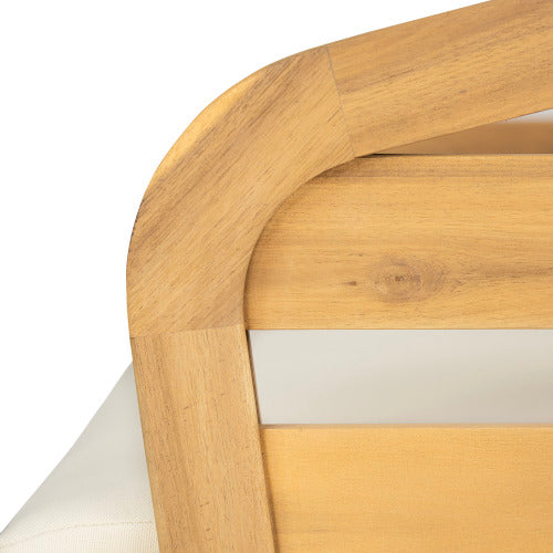 Royal Wood Club Chair, Beige