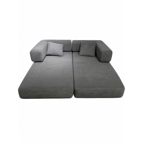 Multifunctional Convertible Corduroy 2-Seat Sofa Bed, Wide-Body Pure Sponge Compression Sofa for Small Space