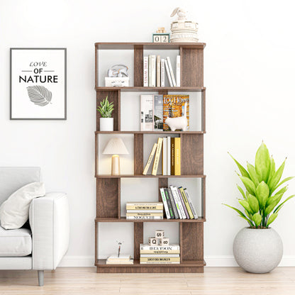 64.56inch H 5-Tier Open MDF Bookshelf 31.5inch L, Free Combination Multi-color American Home Display Shelf