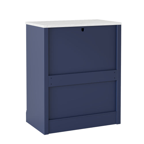 Modern Freestanding Kitchen Pantry,Buffet Food Storage, Coffee Bar Cabinet with Drawer, 2 Adjustable Shelves and 2 Door Shelves for Dining, Kitchen, Blue