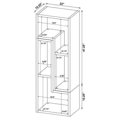 White Multi-purpose Convertible Bookcase L-Shaped Combined Storage TV Cabinet