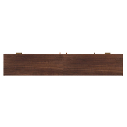 86 inch TV Stand for TVs Up to 90 inch, Rattan Media Console with LED Lights, Drawers & Glass Storage