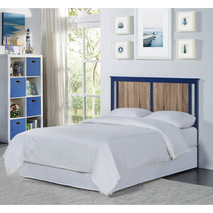 4-in-1 Crib and Changer Combo Midnight Blue/Vintage Walnut