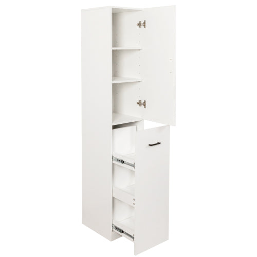 Kitchen Pantry Tall Cabinet with Pull-Out Multi-Tier Storage Shelf