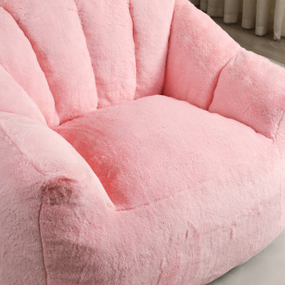 Armrest High-Density Foam Bean Bag Chair with Removable Cover for Adults