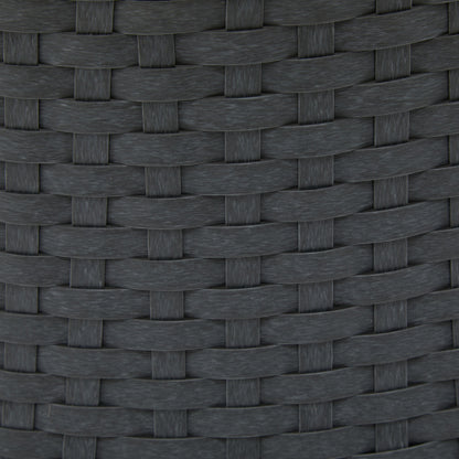 26.7" Modern Gray Swivel Wicker Lounge Chair with Rattan and Iron Frame, Featuring a Stylish Round Design, Perfect for Living Room