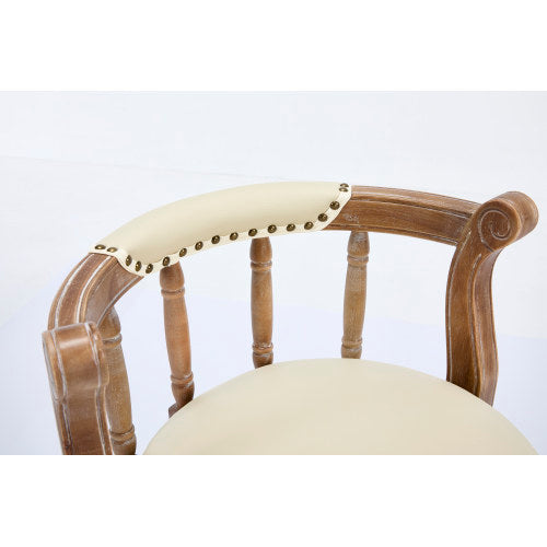 Cow top Leather Wooden Bar Stools, 360 Degree Swivel Bar Chair with Backs,Bar height Couner Height Barstools  for Home Kitchen Dining Room and Bar Room(Beige 1pc)