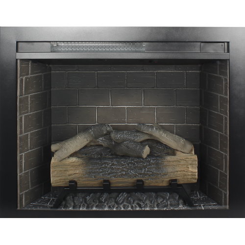 28 inch Infrared Electric Fireplace Insert, Touch Panel Home Decor Heater, Smokeless Firebox With fixed Trim Kit.With Crackling Sound