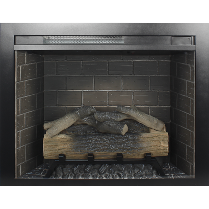 28 inch Infrared Electric Fireplace Insert, Touch Panel Home Decor Heater, Smokeless Firebox With fixed Trim Kit.With Crackling Sound