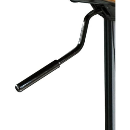 Modern Contemporary Swivel Walnut Bentwood Lift Adjustable Height Bar Stool with Curved Seat and Back (black)