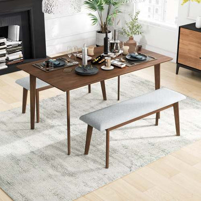 Carlos Fabric Upholstered Solid Wood Bench
