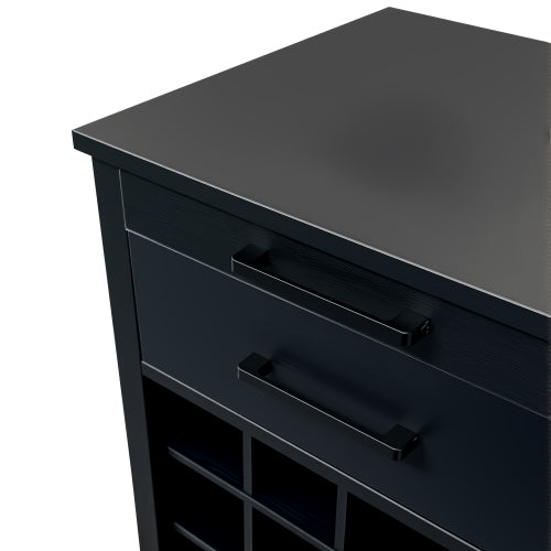 Black color modular 24 wine bar cabinet Buffet Cabinet
