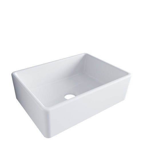 28 White Farmhouse Sink - 28 x 20 x 10 Inch Kitchen Sink Ceramic Porcelain Single Bowl Rectangular Farmer Basin
