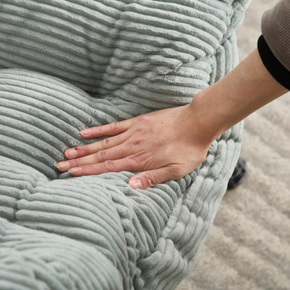 Lazy Chair with Ottoman, Modern Lounge Accent Chair with Armrests and a Side Pocket