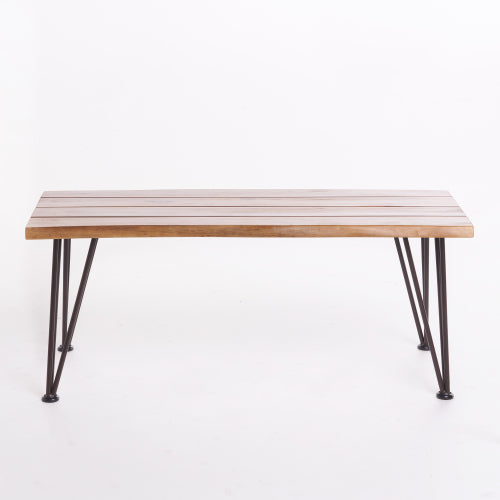 ZION INDUSTRIAL WOOD AND METAL COFFEE TABLE