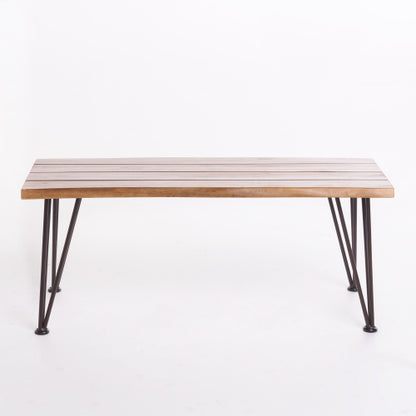ZION INDUSTRIAL WOOD AND METAL COFFEE TABLE