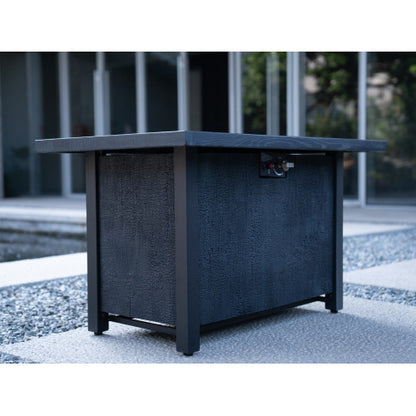44" W x 25" H Outdoor Patio Propane Gas Fire Pit Table - 50,000 BTU High-temperature-resistant carving process for environmentally friendly materials with the effect of charcoal grain