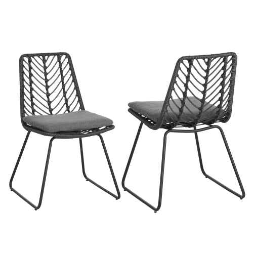 DEJA CHAIR,2PCS with 2 Cushions,Gray