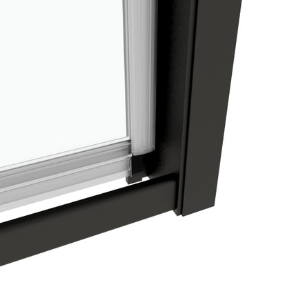 38-42" W x 71" H Piovt Swing Glass Shower Door,Pivot Frame Sliding Shower Door with 1/4"(6mm) Clear SGCC Tempered Glass,Matte Black Finish Shower Doors,Reversible Installation