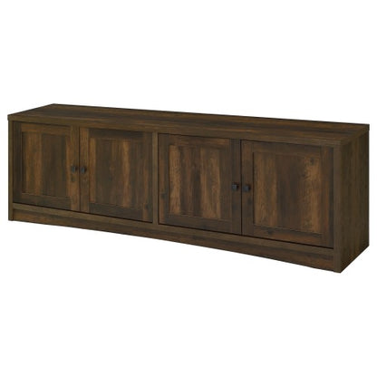 Dark Pine 78 inch TV Stand with 4 Doors & Adjustable Storage Shelves