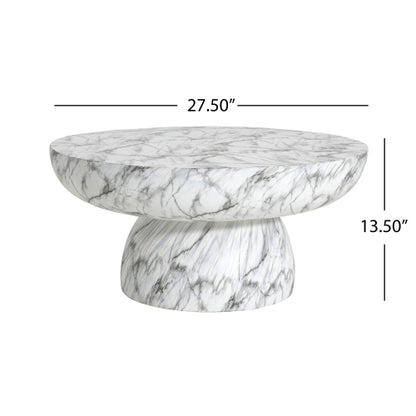 MGO Faux Marble Coffee Table for Both Indoor and Outdoor Use