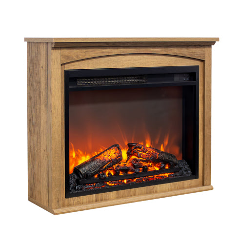 28 inch TV media entertainment center With electric fireplace