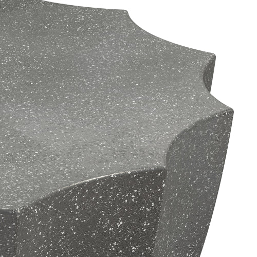 35.43" Modern Outdoor and Indoor Waterproof Coffee Table, Durable MgO Cement Design, Suitable for Terraces, Gardens, Backyards and Living Rooms ( Grey)