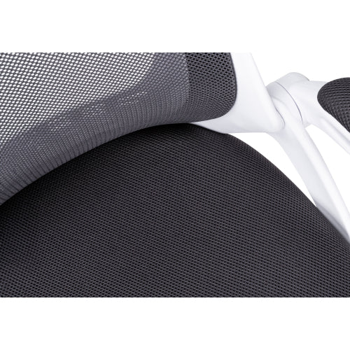 Office Chair, Adjustable Height, Swivel, Ergonomic, Armrests, Computer Desk, Work, Grey Mesh, Chrome Metal, Contemporary, Modern