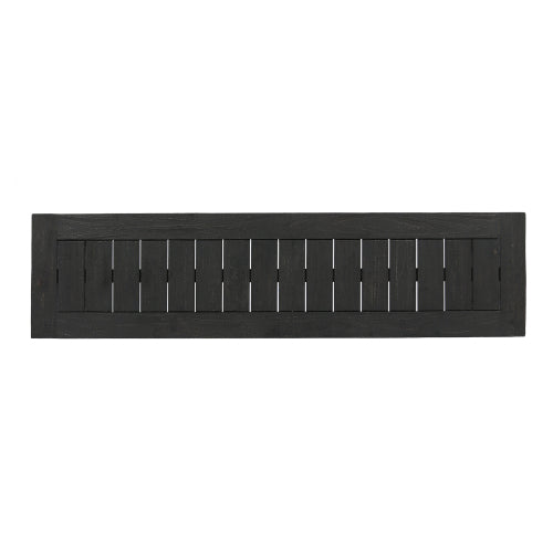 Outdoor Acacia Wood Dining Bench,Dark Grey