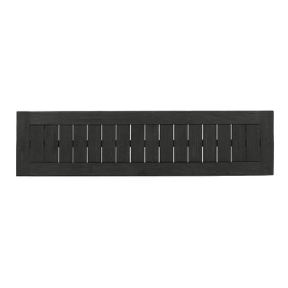 Outdoor Acacia Wood Dining Bench,Dark Grey