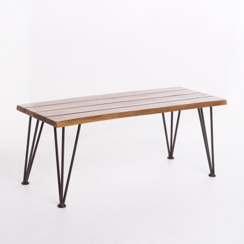 ZION INDUSTRIAL WOOD AND METAL COFFEE TABLE