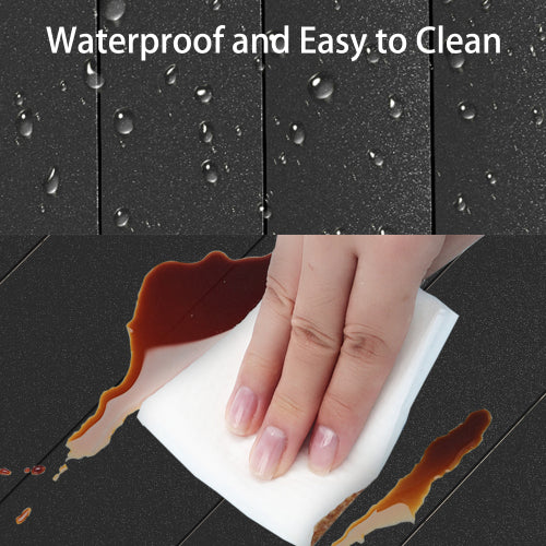 Outdoor Round Patio Dining Table for 6-7, All Weather Metal Dining Table with Umbrella Hole for Deck Lawn Garden Backyard, Black Color