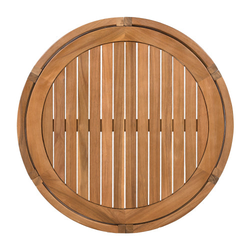 27.95" Acacia Wood Outdoor Coffee Table - Handwoven Rope Accent Boho Patio Table with All-Weather Durability