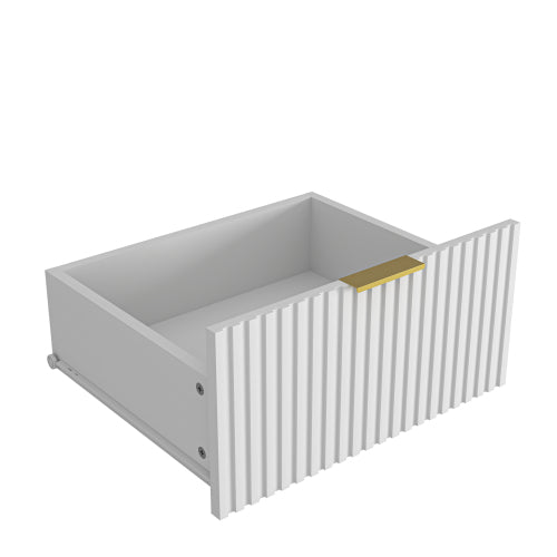 White 9 Drawer Dresser, 63" Large Deep Chest of Drawers, Wooden Dresser Storage Cabinet with 9 Drawers for Bedroom, Long Dressers for Living Room, Hallway, Drawer panel with wavy patterns