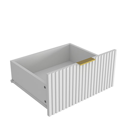 White 9 Drawer Dresser, 63" Large Deep Chest of Drawers, Wooden Dresser Storage Cabinet with 9 Drawers for Bedroom, Long Dressers for Living Room, Hallway, Drawer panel with wavy patterns