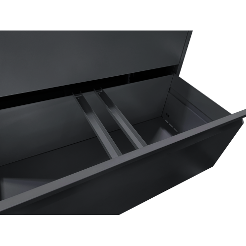 2 Drawer Metal File Cabinet with Lock for Letter Legal A4 Files Black