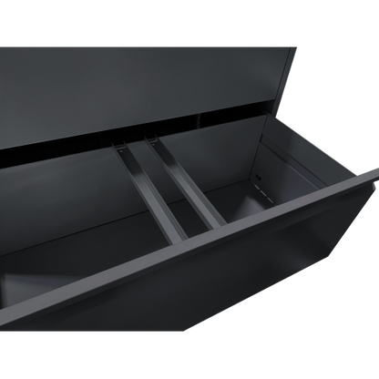 2 Drawer Metal File Cabinet with Lock for Letter Legal A4 Files Black