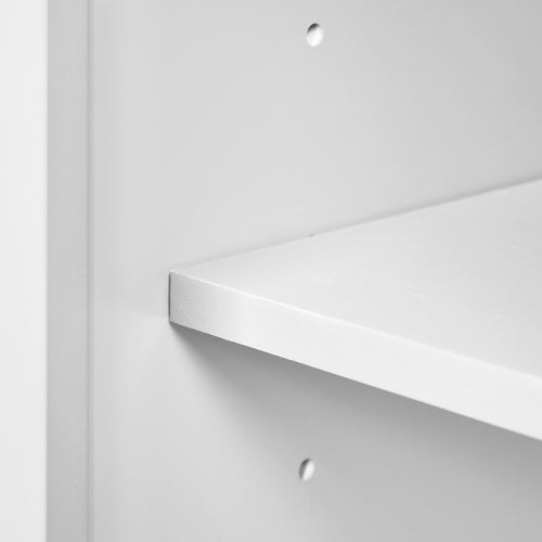 24'' Bathroom Vanity with Ceramic Sink Combo, Modern Freestanding Storage Cabinet with Silver Handles, Soft Closing Doors