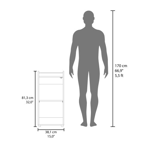 Minibar Cabinet Two Doors, Open Shelf And Compact Design, Modern Bar Storage, White