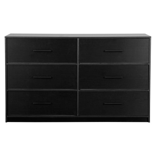 6-Drawer Dresser with Large Fabric Drawers, Black