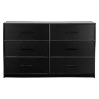 6-Drawer Dresser with Large Fabric Drawers, Black