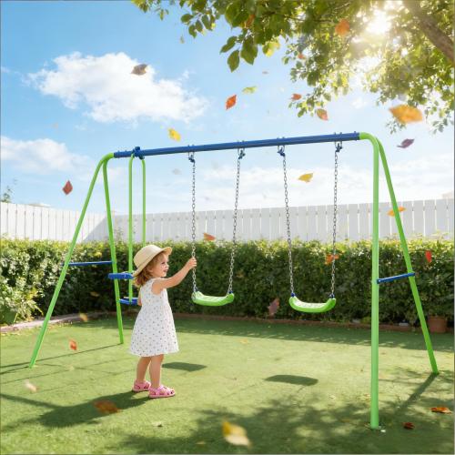 Outdoor Heavy Duty Swing Set,Metal Swing Set