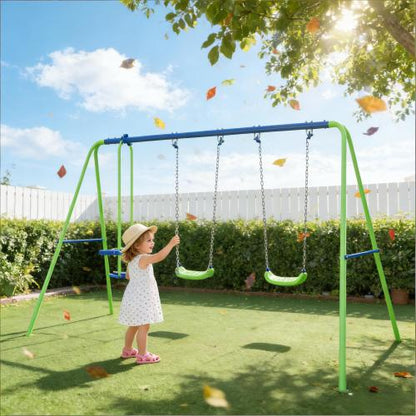Outdoor Heavy Duty Swing Set,Metal Swing Set