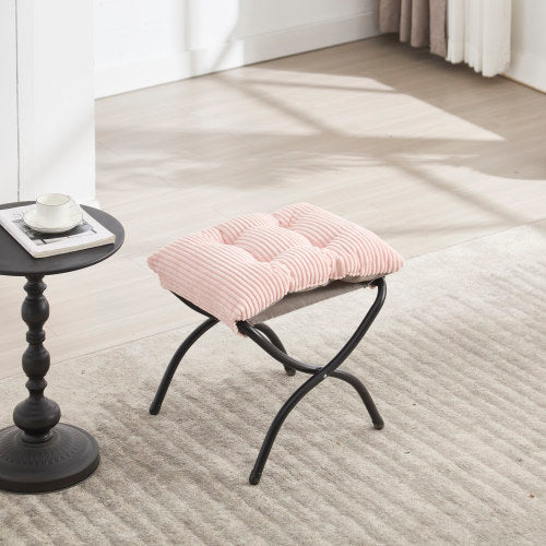 Lazy Chair with Ottoman, Modern Lounge Accent Chair with Armrests and a Side Pocket