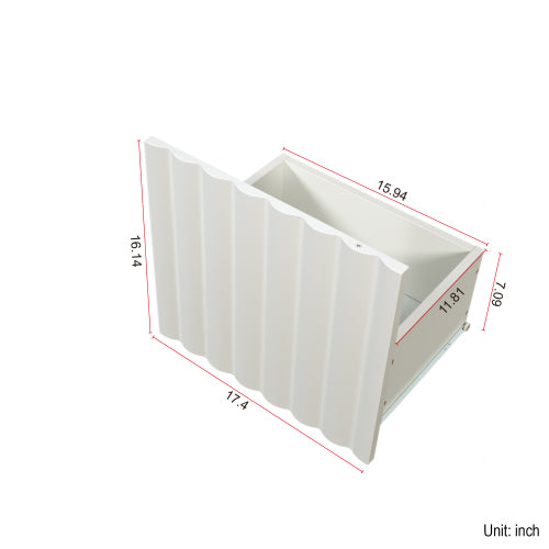 White Modern Particle Board TV Stand 2 Drawer Metal Leg Media Console Cabinet For 65 inch+ TV