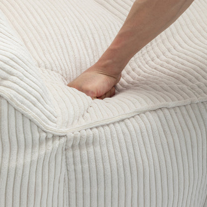 Corduroy Giant Adult BeanBag Sofa Chair with Armrests,Filler Included