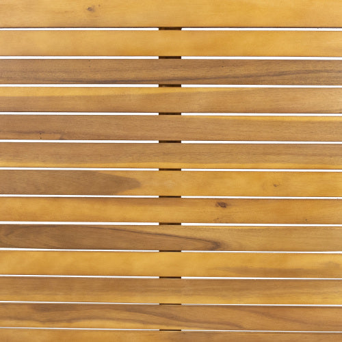 Outdoor Dining Table with Acacia Wood Frame, Teak